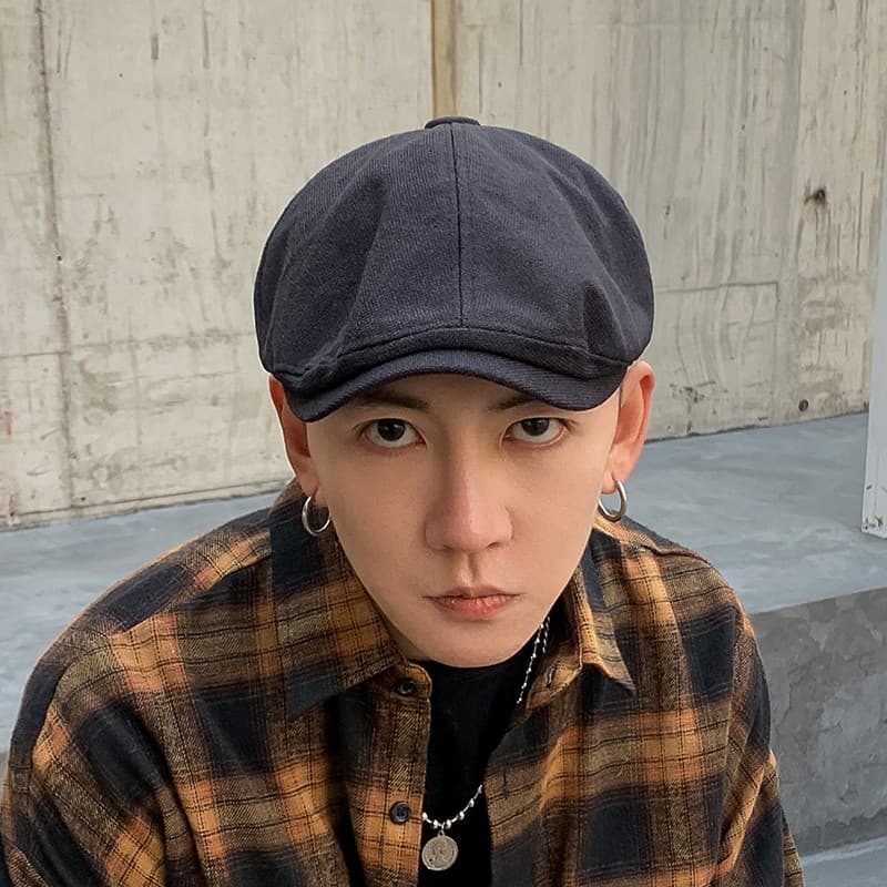 Chapéu octogonal masculino primavera verão boina masculino Newsboy boné Retro frente boné masculino 2026 novo estilo men