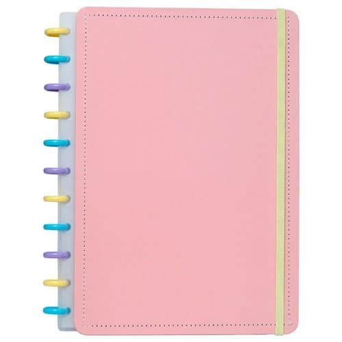 Caderno Grande Capa Dura Folhas Reposicionaveis Design Colorido Organizador Planejamento