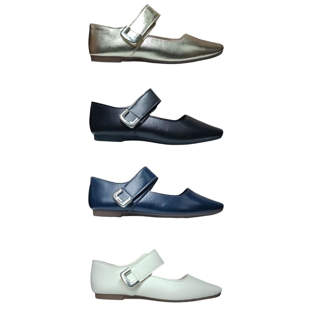 Sapatilha Boneca Mary Jane Formal Confortavel Bico Quadrado