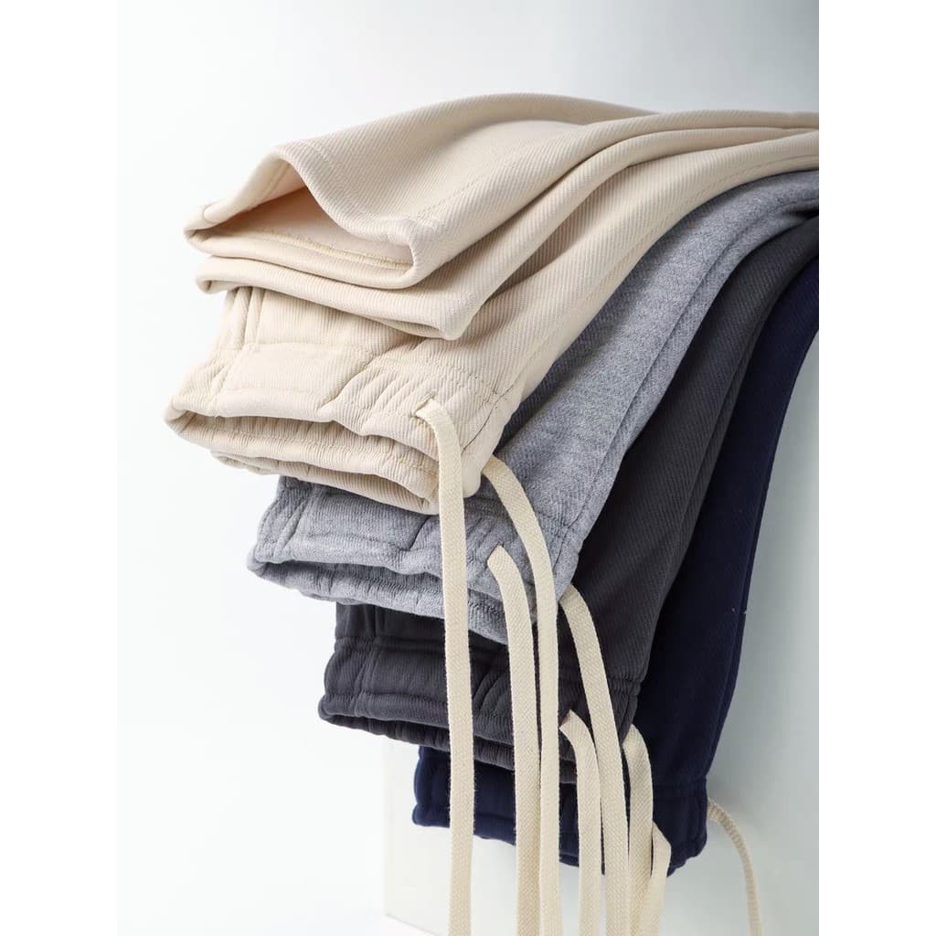 480g pesado cor sólida sarja calças esportivas em linha reta Sweatpants masculino primavera outono All-Match americano s