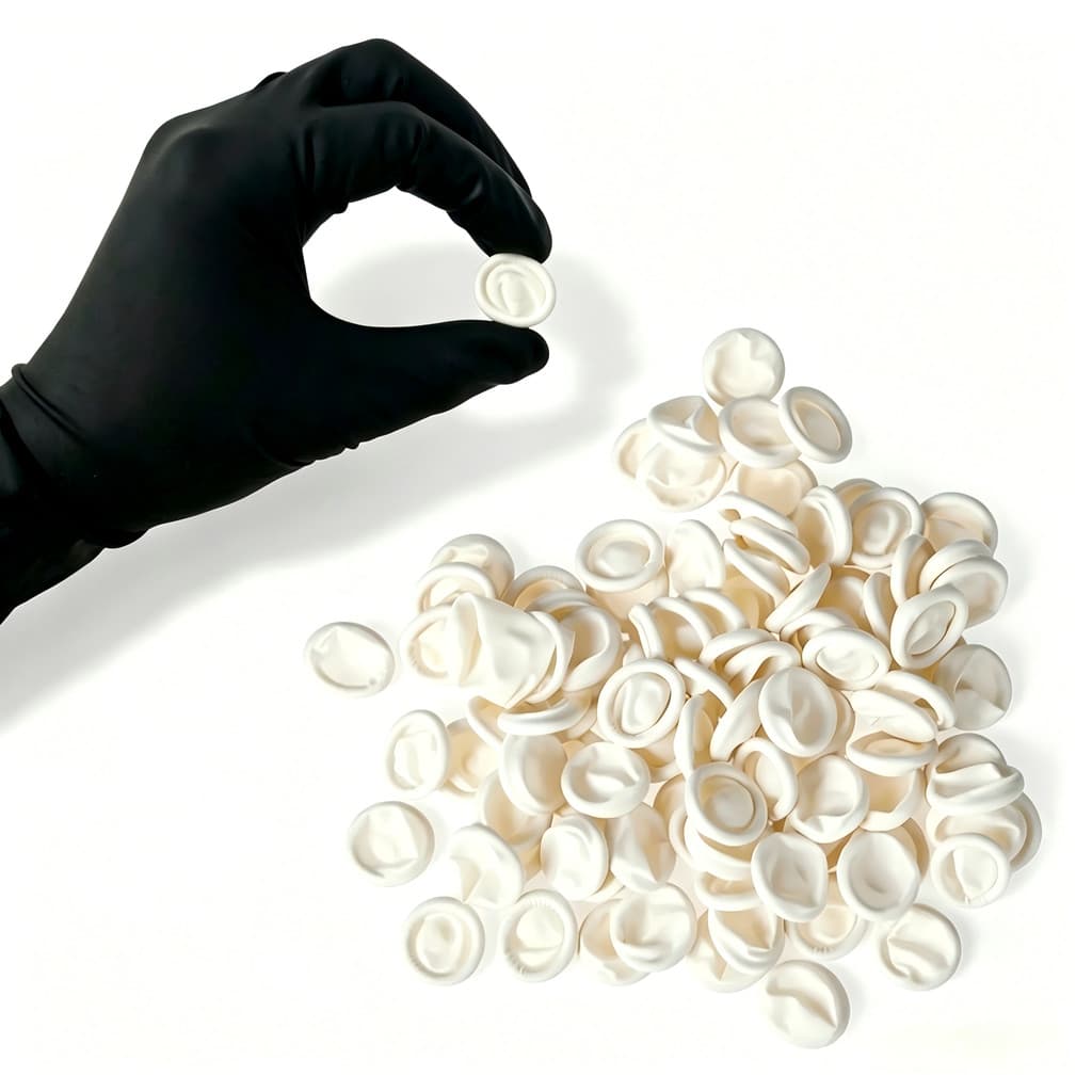 Kit 100 Dedeira Látex Manicure Cozinha Multiuso Luva de Dedo Descartável-B001
