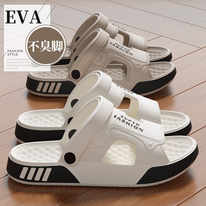 Verão novo estilo na moda All-Match exterior usar sola macia leve chinelos de viagem diária