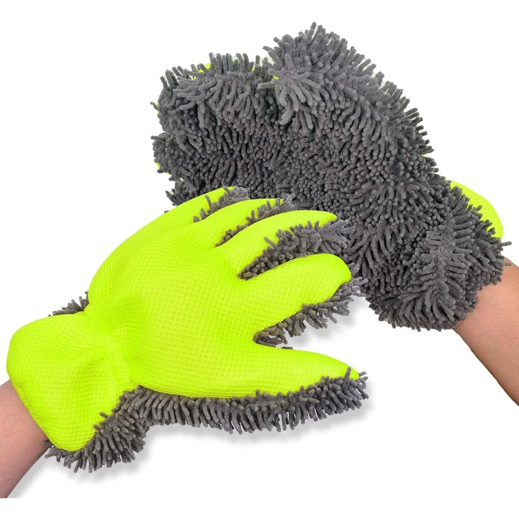 Luva Ultra Grossa De Microfibra Chenille Para Lavagem De Carro , Segura Arranhões , Limpeza Automática Suave , Secagem R