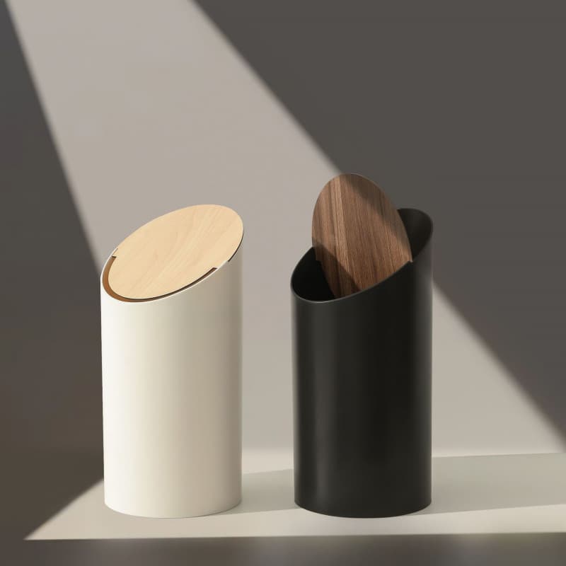 🌈Mais Vendido🌈 Lixeira Minimalista, Lixeira com Tampa de Pressão, Lixeira Criativa de Alto Padrão para Quarto