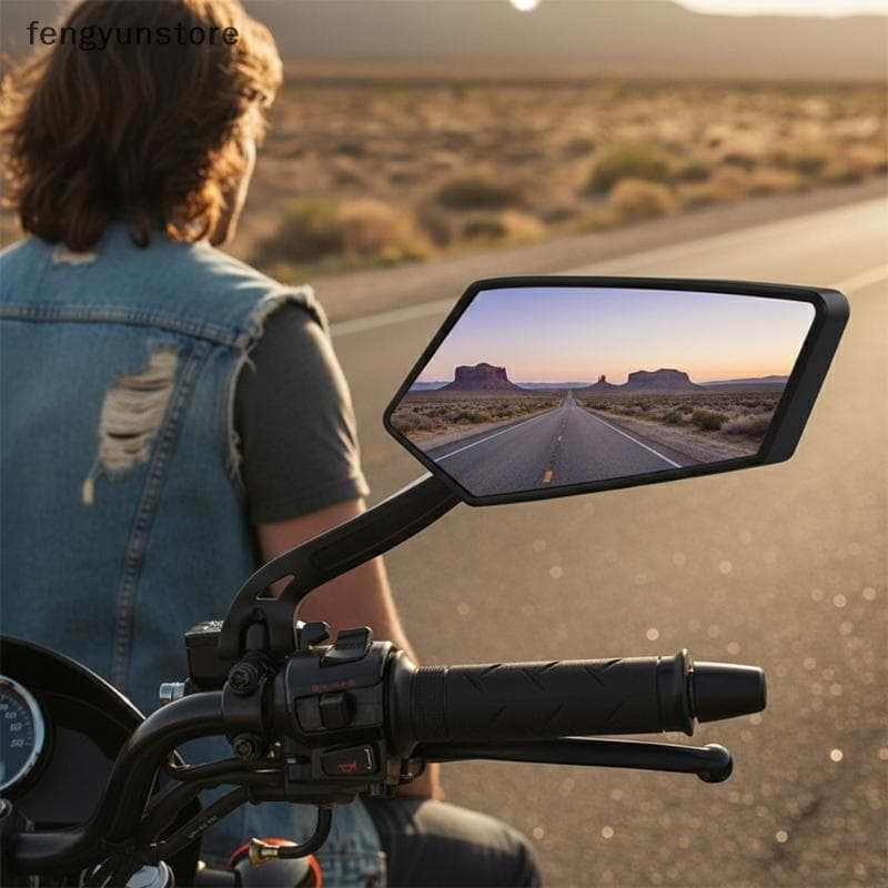 Espelho Retrovisor Para Mountain Bike , Refletor Giratório Ajustável Montagem No Guidão Segurança Urbana E Em Trilha