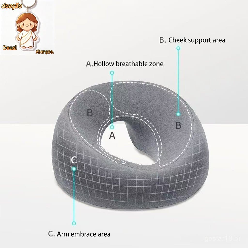 Almofada Facial de Massagem para Casa, Fácil de Limpar, Design Respirável, Almofada de Sono Tendy LEJB YUS7