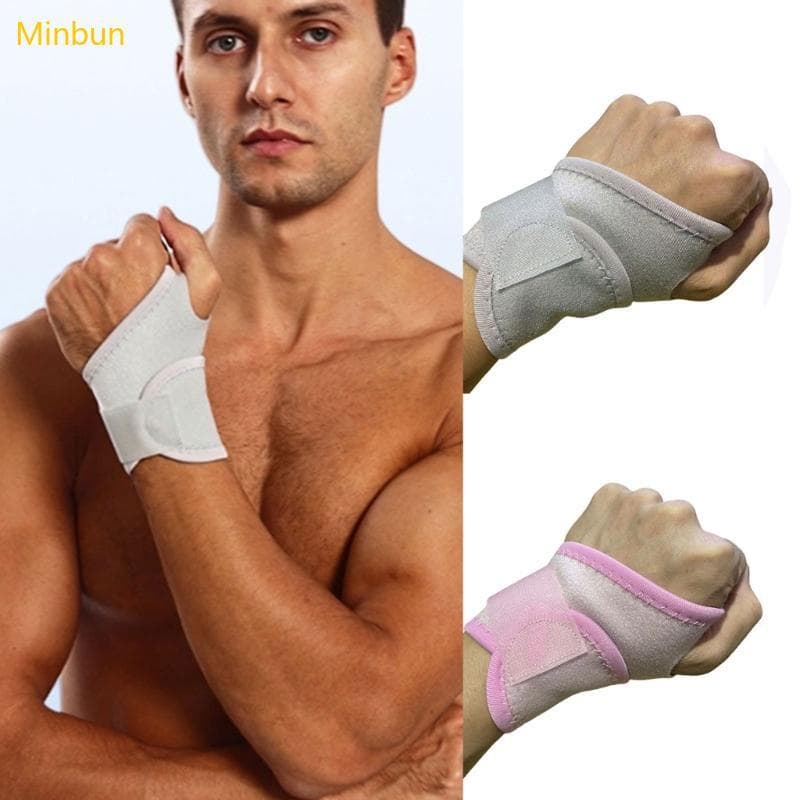 Minbun Cinta Pulso Suporte Elasticidade Respirável Design Elástico Ideal Para Esportes Ginásio Uso Escrit