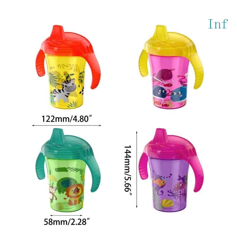 Inf Palha Aluno Copo Duas Alças Garrafa Do Bebê Derramamento Super Aperto Sip 260ml Canudinho Para Cria