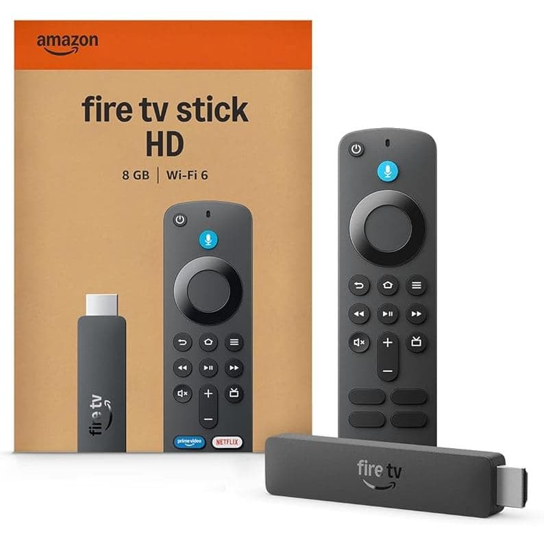 Amazon Fire TV Stick HD (modelo mais recente), Controle Remoto por Voz com Alexa, alimentado pela TV, com configuração s