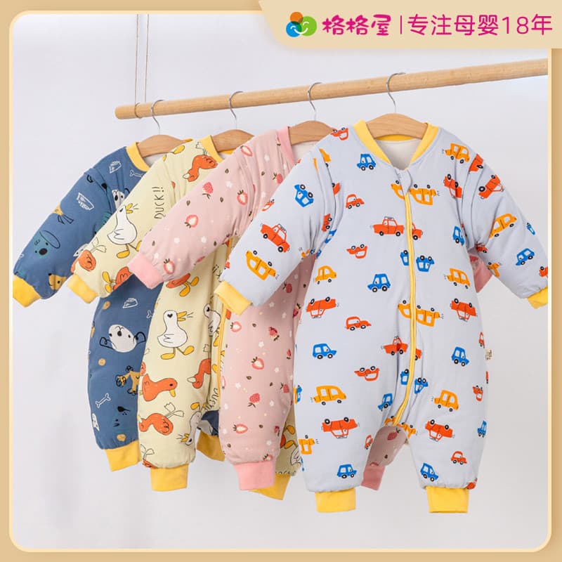 Bebê bebê saco de dormir outono inverno colcha acolchoada meninos meninas bebê crianças termostáticas pernas divididas r