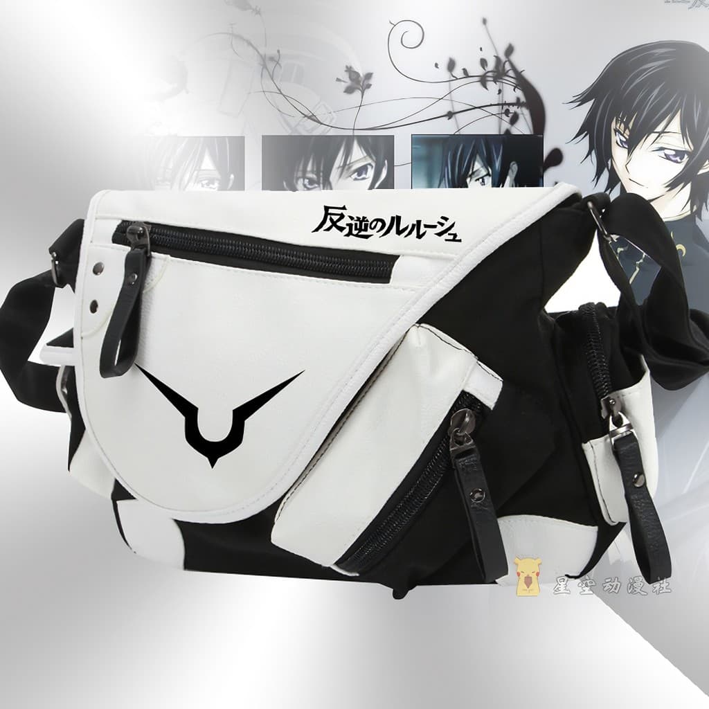Rebellious Lelouch Merchandise Mochila Rebellious Lelouch Anime Homens Mulheres Ombro Messenger Bolsa Escolar Bolsa Cruz