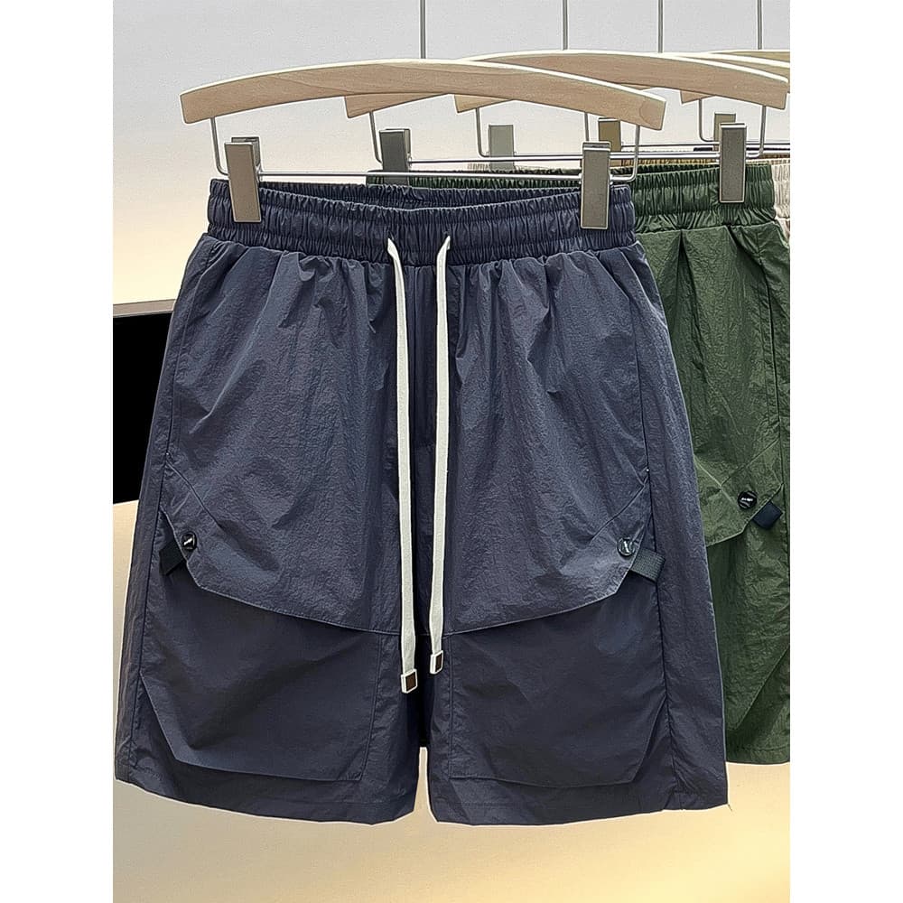 HPCP Verão Macacão de Secagem Rápida Shorts Masculino Street Wear Solto Funcional Cinco Pontos Calça Média Masculina Lo