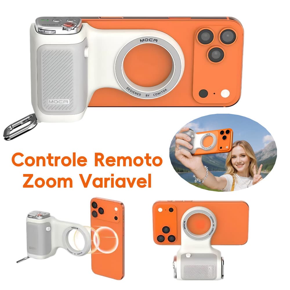 Aperto Magnético Para Câmera E Luz Selfie, Estável e Leve, Zoom Remoto para Fotos e Vlog