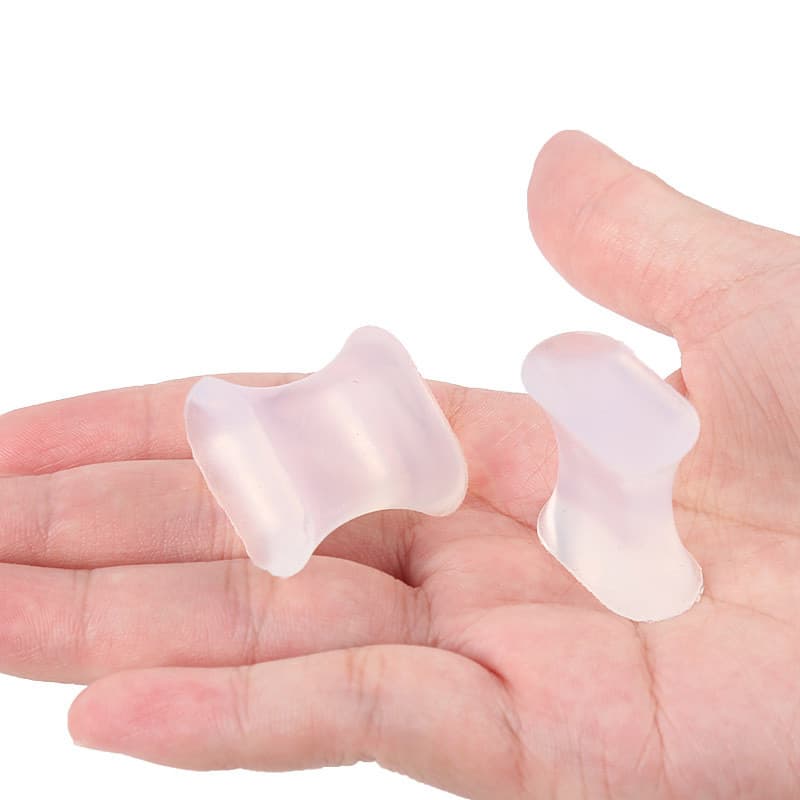 Transparente transparente toe Splitter polegar Valgus Silicone cuidados durável grande dedo do pé alívio de pressão pé m