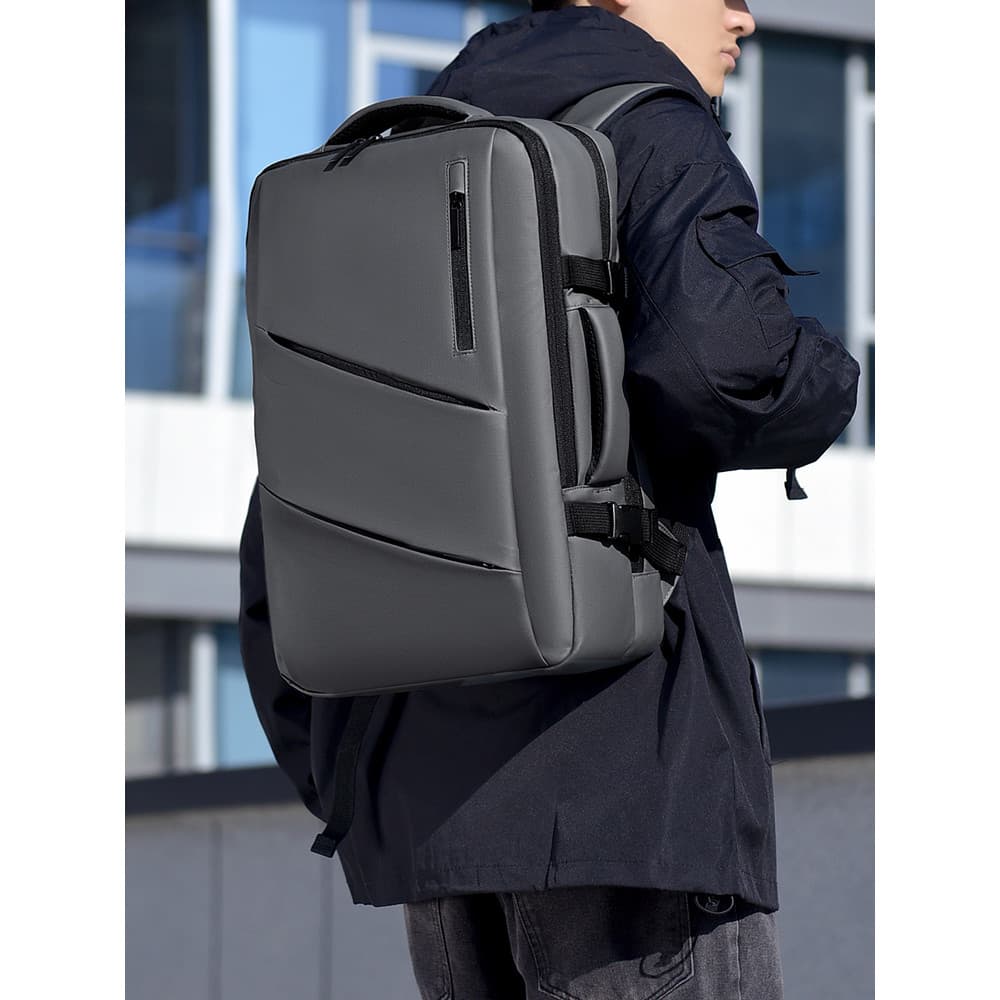 Mochila de negócios masculina, bolsa de computador de 17.3 polegadas, grande capacidade, multifuncional, bolsa escolar d