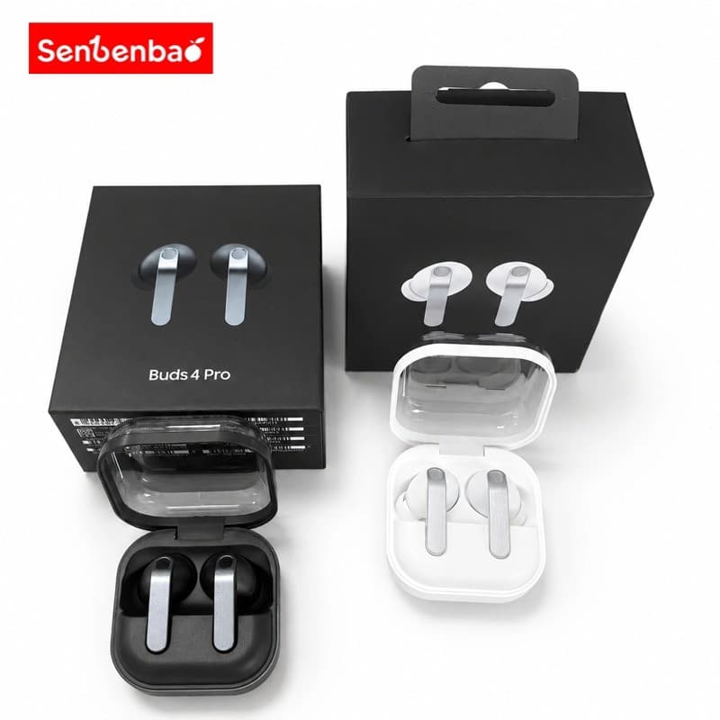 Senbenbao Fones De Ouvido Buds 4 Pro Bluetooth ENC Cancelamento Ruído IPX4 Resistente À Água Premium Alta Fidelidade Qua