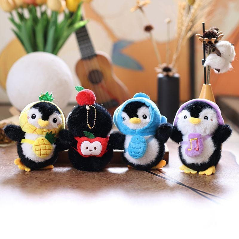 Decorador Dos Desenhos Animados Bonito Pinguim Animais De Pelúcia Boneca Brinquedo Chaveiro Pingente Mochila Enforcament