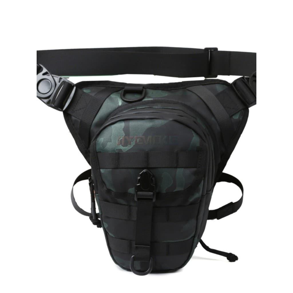 Bolsa de perna tática para motocicleta, bolsa de ombro para motocicleta, bolsa de cintura expansível, repelente de água,