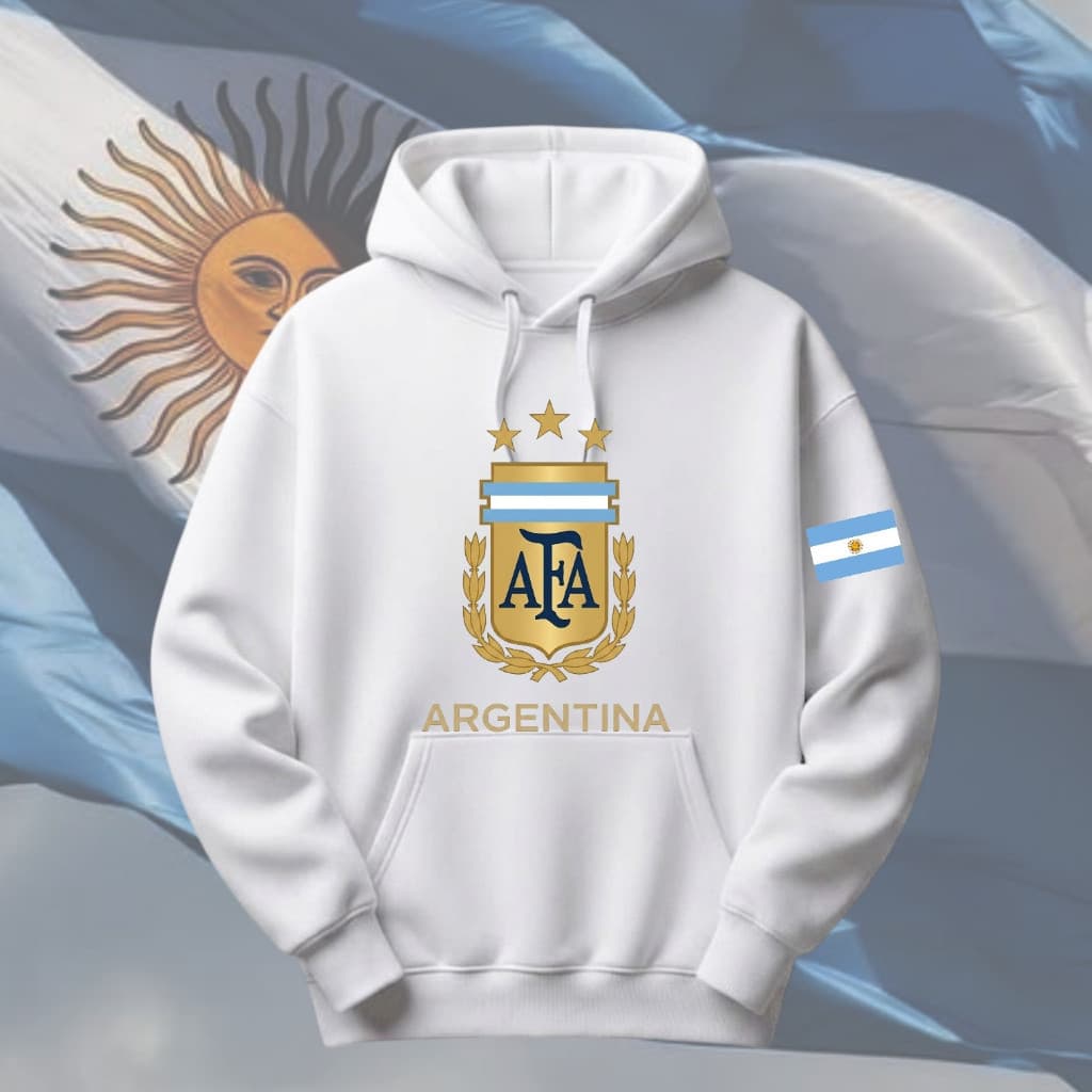 Moletom Unissex Canguru Argentina Idolos Emblemas Paises 100% Algodão Envio Rápido