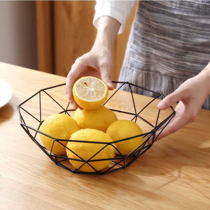 Fruteira Aramada Multiuso Elegance – Preto Fosco