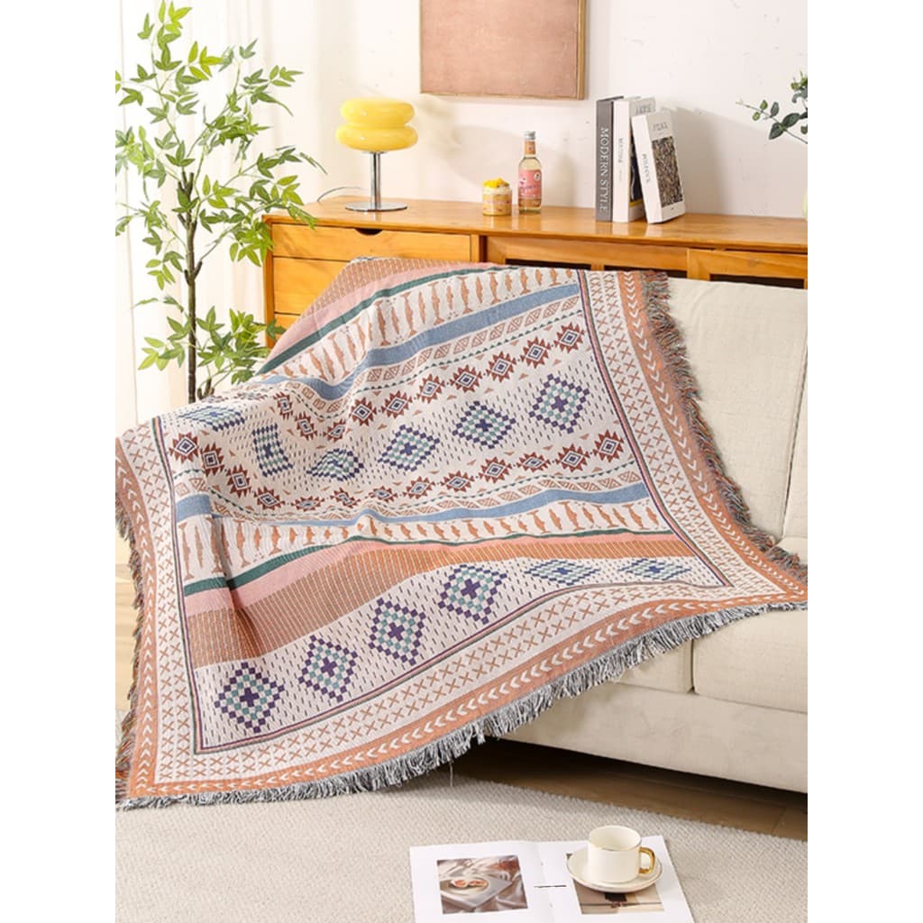 Luz de luxo mediterrâneo All-Match estilo sofá máquina cobertor Anti-poeira pano toalha de mesa capa de pano cobertor de