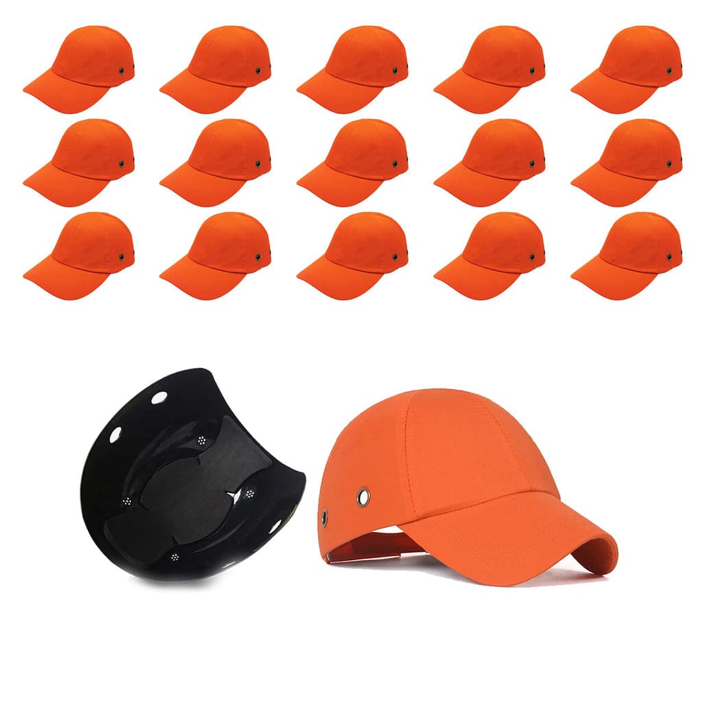 Bone com Capacete EPI Kit 15 Uni Obra Segurança do Trabalho Casquete Reparo Construçao Oficina Proteçao Resistente