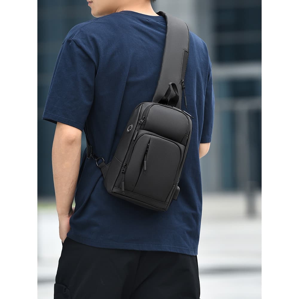 2025 novo estilo bolsa de peito masculina funcional saco do mensageiro Casual moda bolsa de ombro na moda Crossbody pequ