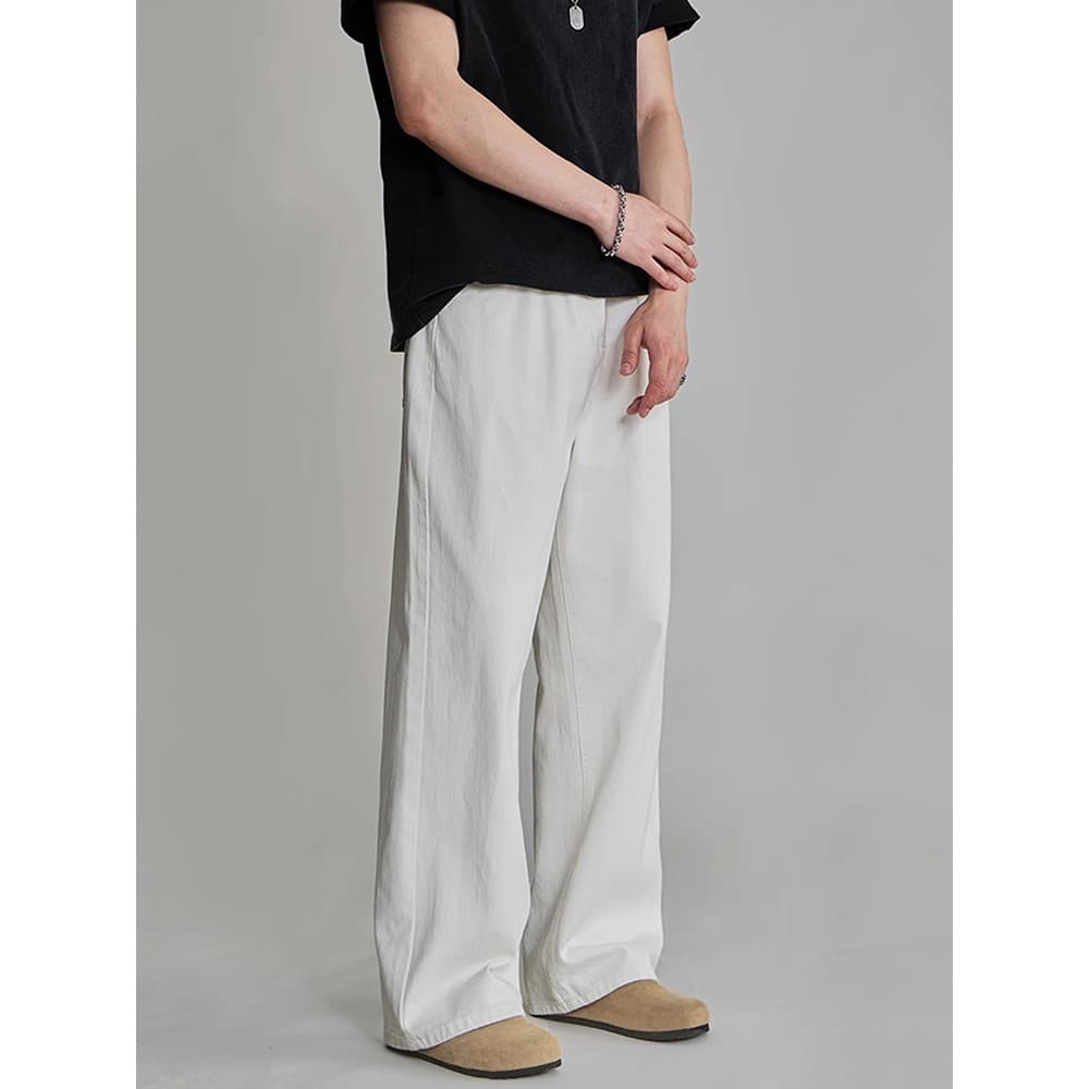 Calças casuais masculinas calças compridas 2025 primavera outono americano High Street calças masculinas soltas em linha
