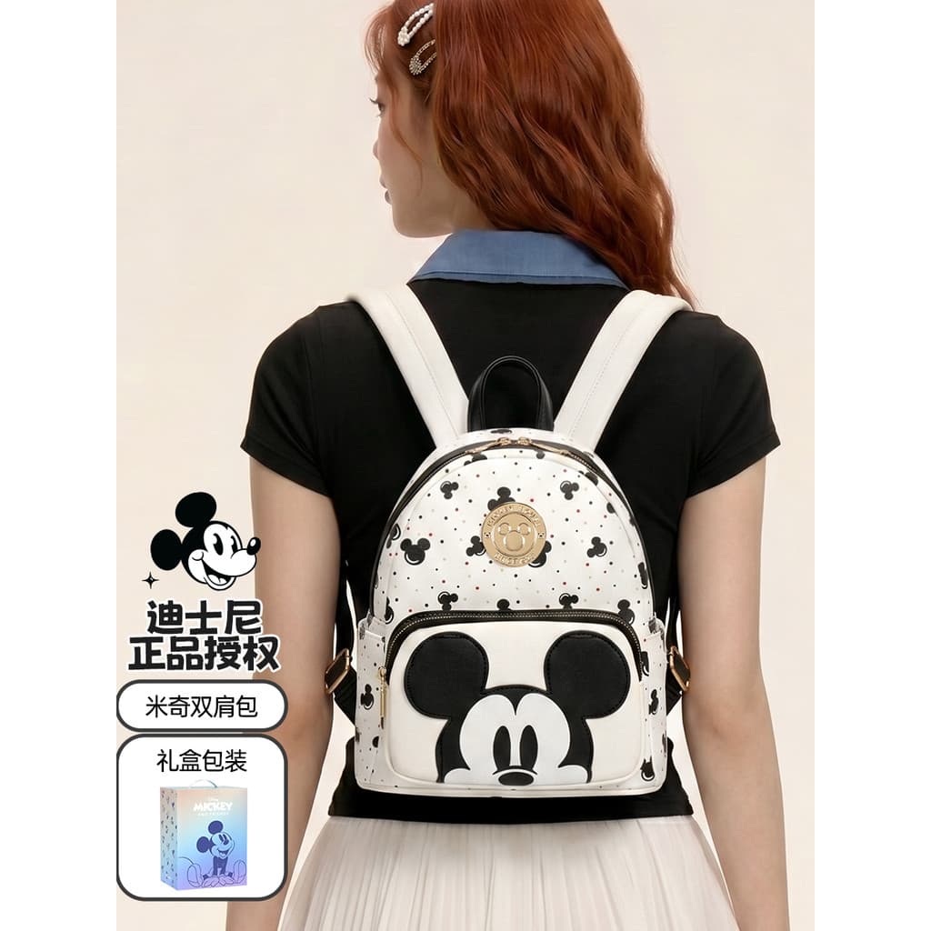 Mesca x Disney Mochila Feminina 2026 Novo Estilo Bonito Dos Desenhos Animados Mochila Pequeno Design Nicho Bolsa Escolar