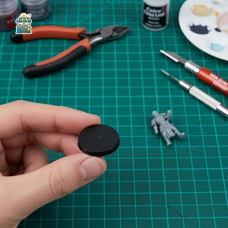 Bases Em Miniatura De Jogo De Guerra De Plástico Redondo De 32 Mm 20 Unidades Para Suporte De Exibição De Modelo De Jogo