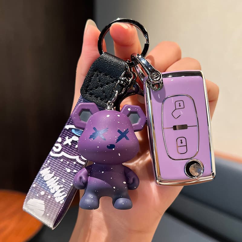Capa de Chave Remota de Carro em TPU com 2 ou 3 Botões para Citroen C2 C3 C4 C5 C6 C8 Peugeot DDVO