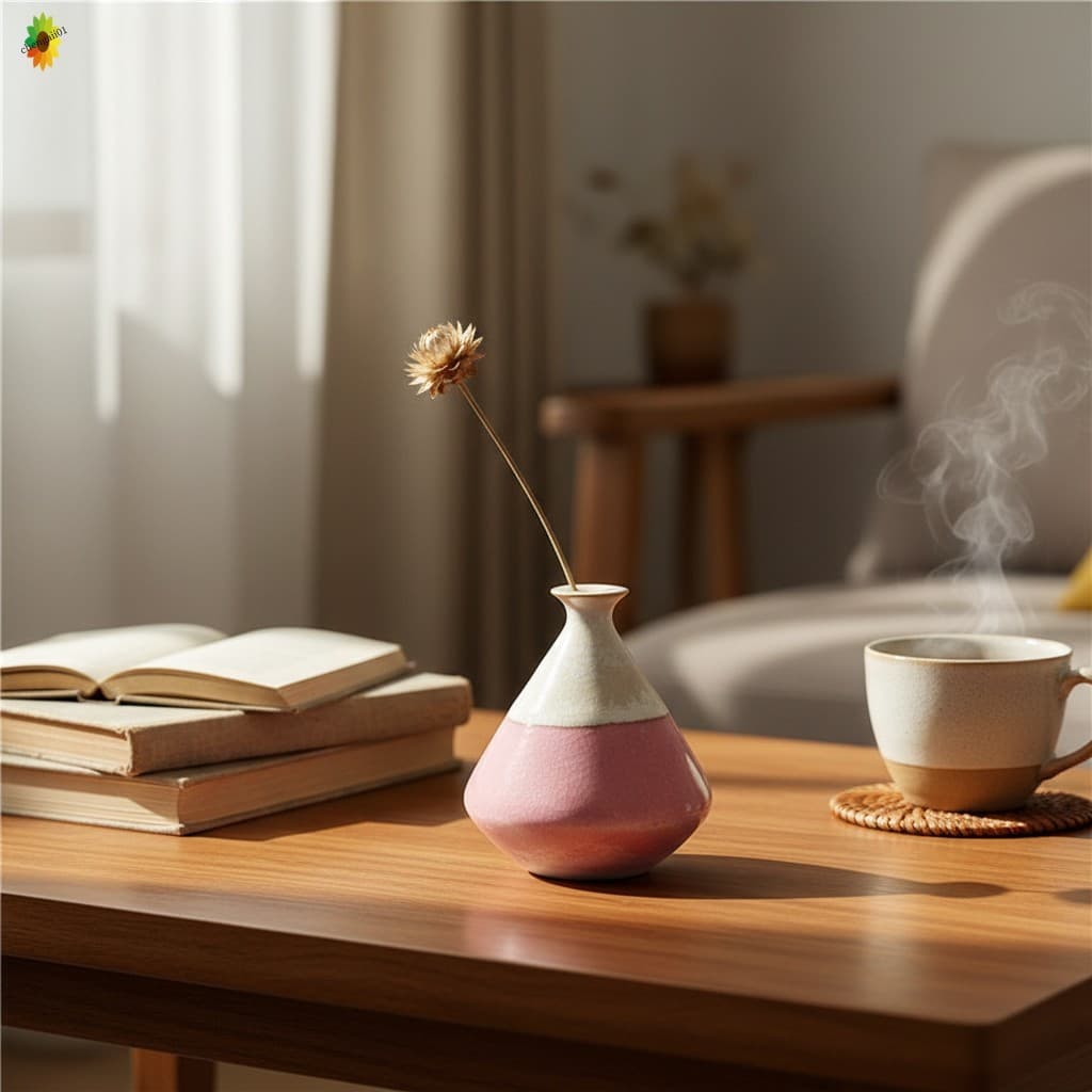 Mini Vaso De Cerâmica Jingdezhen-Suporte De Flores Artesanal Para Decoração De Casa