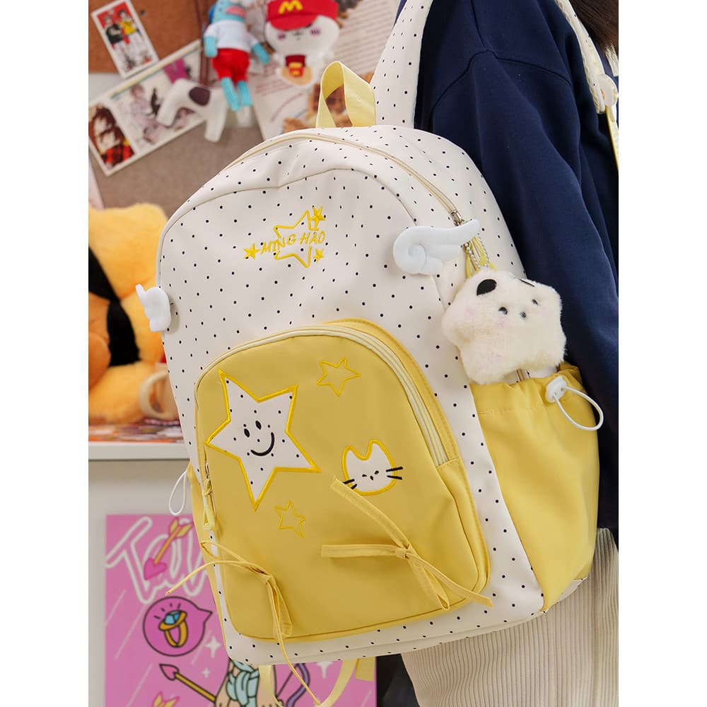 2026 Macaron série de cores gravata borboleta mochila estudantes Do ensino médio estudantes universitários classe mochil