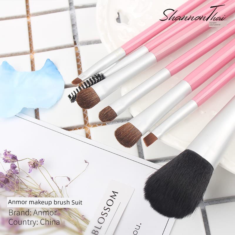 pincel de maquiagem kit kit pincel maquiagem com glitter mini pincel maquiagem Conjunto de lã de fibra portátil b