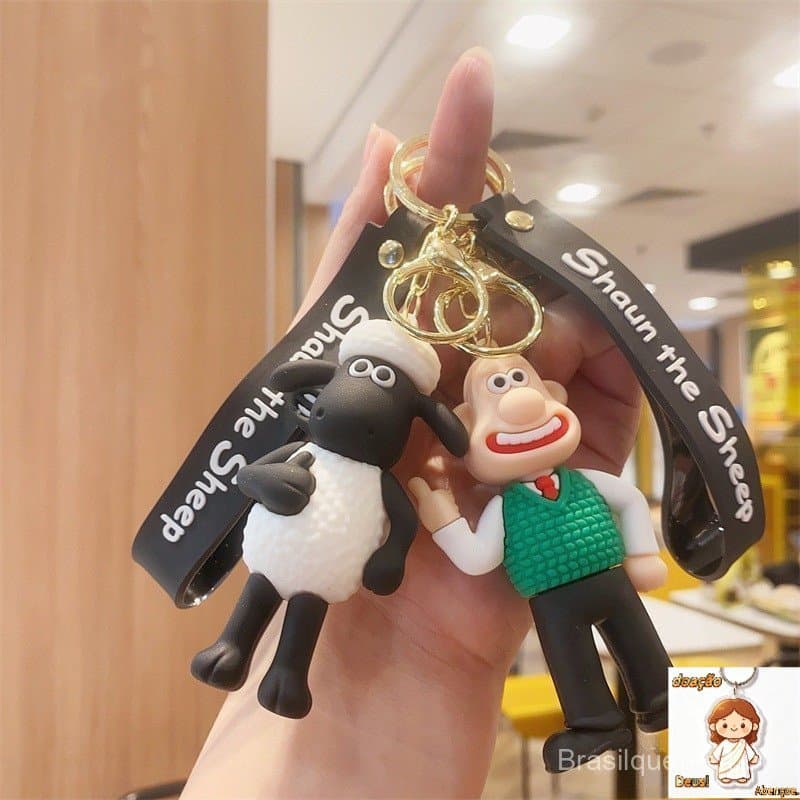 Chaveiro Criativo Animado Shaun, o Carneiro, Boneco de Animal de Desenho Animado, Presente para Crianças