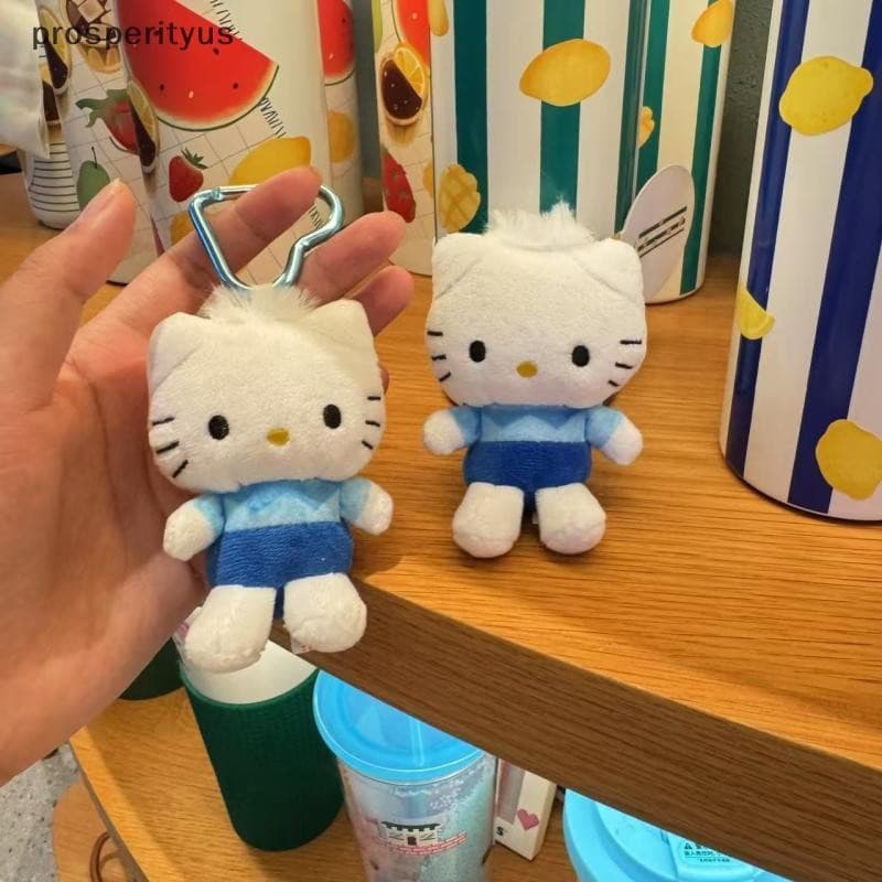 [prosperityus] Kawaii Hello Kitty Daniel Chaveiro De Pelúcia Cartoon KT Cat Boneca Bolsa Pingente Mochila Chave Pendurad