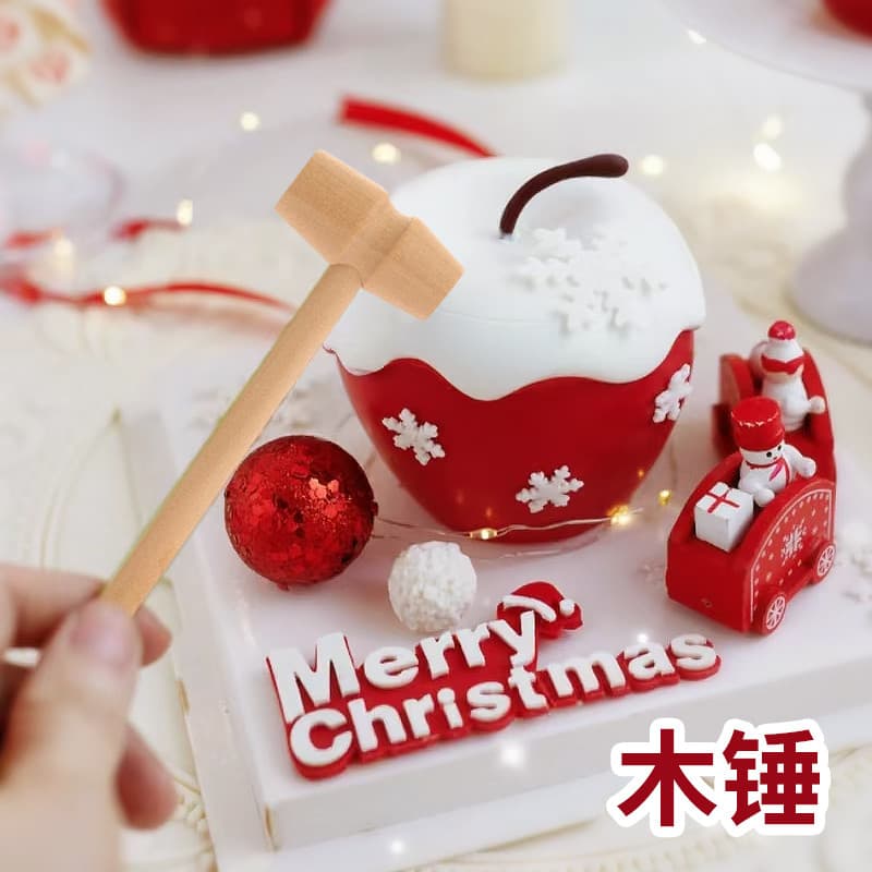 Martelo de madeira Mini martelo martelo de madeira natal neve superior seguro frutas Chocolate martelo de madeira ferram