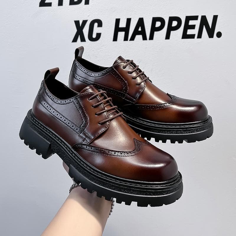 Clássico masculino de sola macia negócios Formal Wear Casual jovens na moda All-Match High-End modelado sapatos de couro