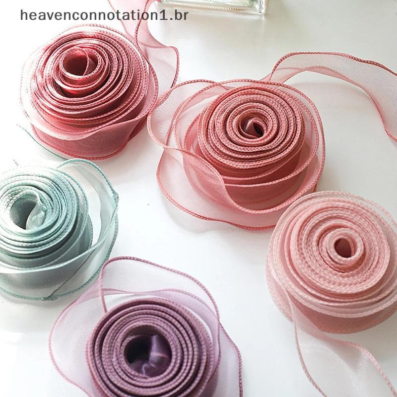 heav 10M Fita De Fio Rabo De Peixe Para DIY Arco Ornamento De Cabelo Buquê Material De Embrulho Onda Fitas De Seda Decor