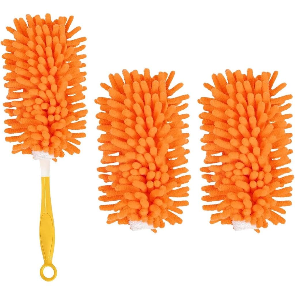 Almofadas de microfibra reutilizáveis compatíveis com o Swiffer Duster, refis laváveis de alta resistência para dusters