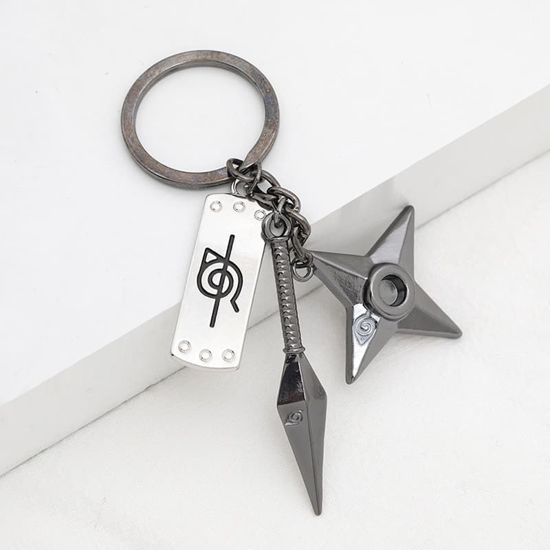 Produtos da série Naruto: protetor de testa do ninja rebelde Itachi de Konoha, shuriken, conjunto de três peças de kunai
