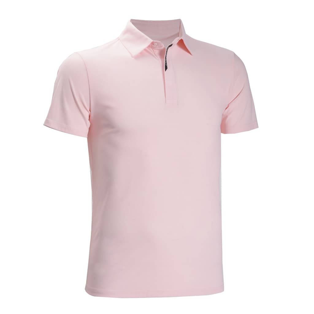 Golf masculino de manga curta verão camiseta de manga curta de secagem rápida estiramento esportes lapela camisa polo