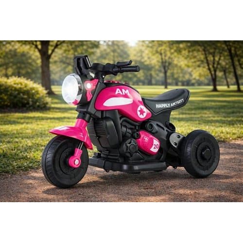 Mini Moto Elétrica Infantil Rosa Compacta Segura Fácil Uso Diversão Crianças