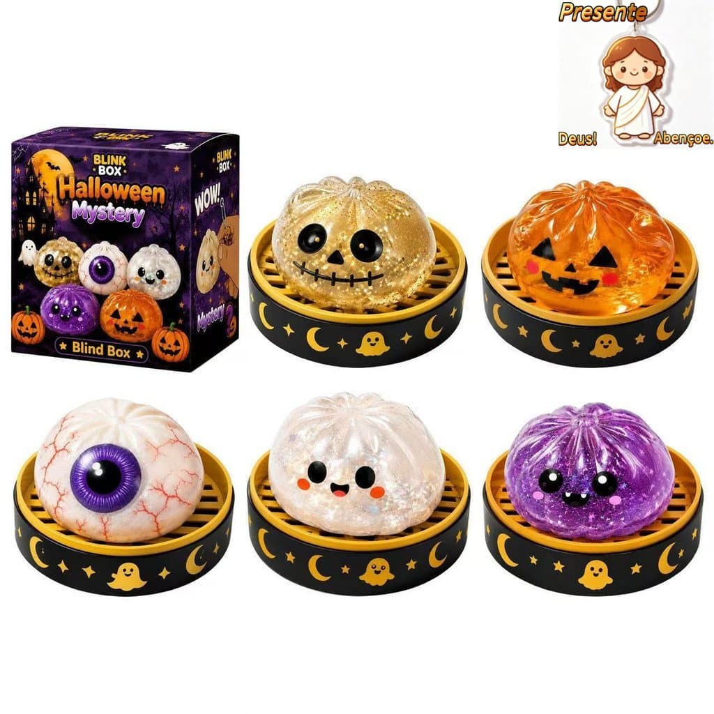 Brinquedo Antiestresse Macio para Crianças, Brinquedo Kawaii para Apertar, Brinquedo Relaxante e Fofo, Presente de Hallo