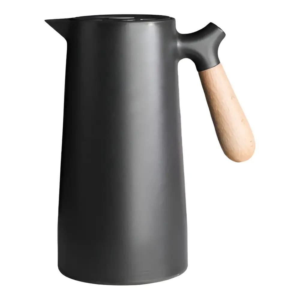 Garrafa Térmica Café Chá 1L Bule Fashion Cabo De Madeira