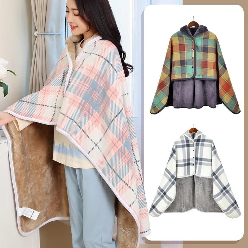 Exterior quente xale masculino feminino outono inverno engrossado cobertor velo confinamento manto escritório Nap ar con