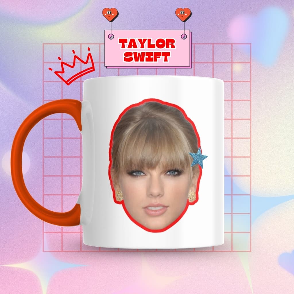 Caneca Xicara Porcelana 325ml Taylor Swift Swifities Fã Personalizada Presente Decoração Casa