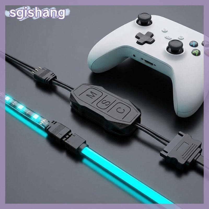 sg 5V Controlador ARGB 3Pin Para SATA Power Mini RGB Hub Adequado Caso De PC Endereçável Conexão De Luz De Tira LED