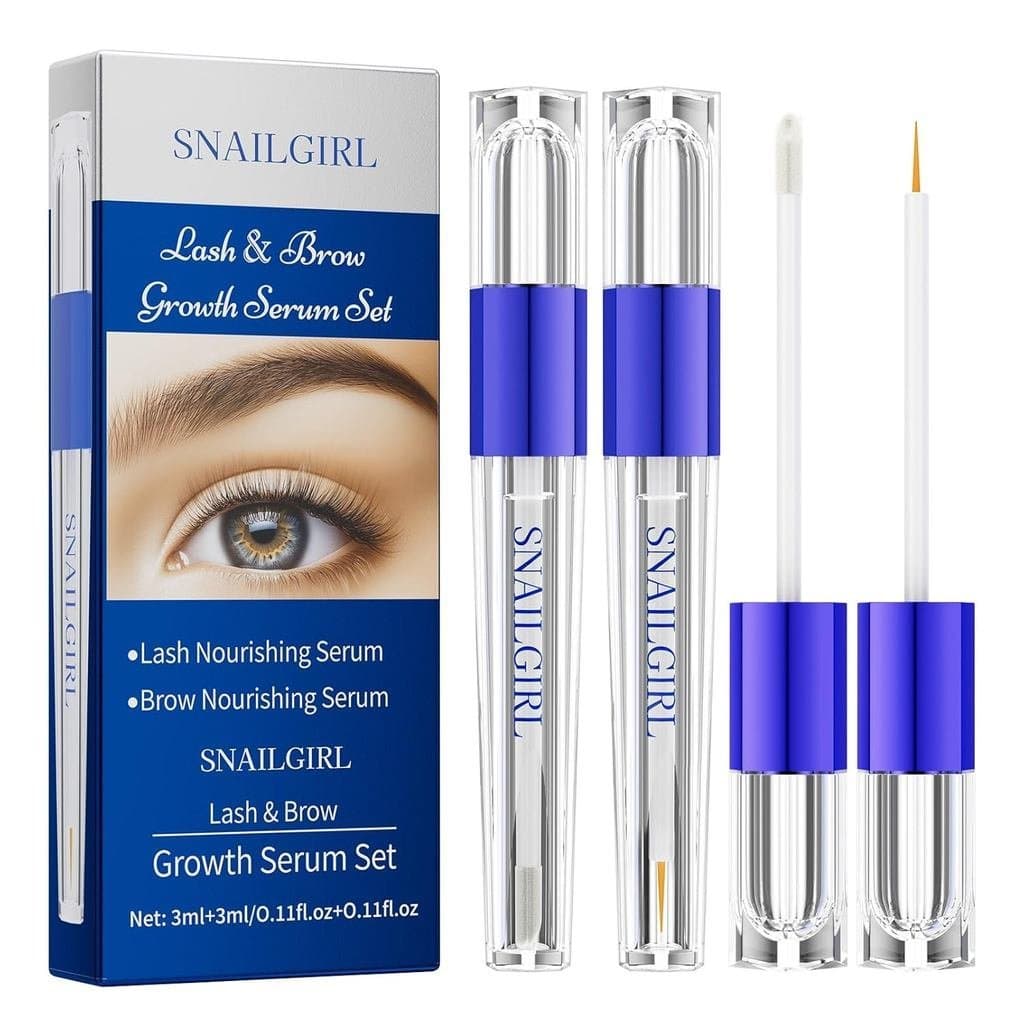 Sérum para Crescimento de Cílios e Sobrancelhas, Conjunto 2 em 1 (3ml Cada), Sérum Intensificador para Cílios e Sobrance