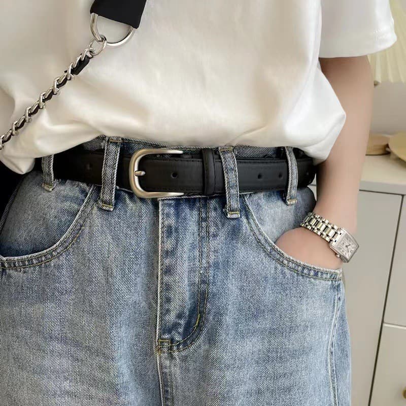 Senhoras cinto do plutônio simples All-Match versão coreana 2025 verão novo estilo feminino combinando Jeans cinto femin